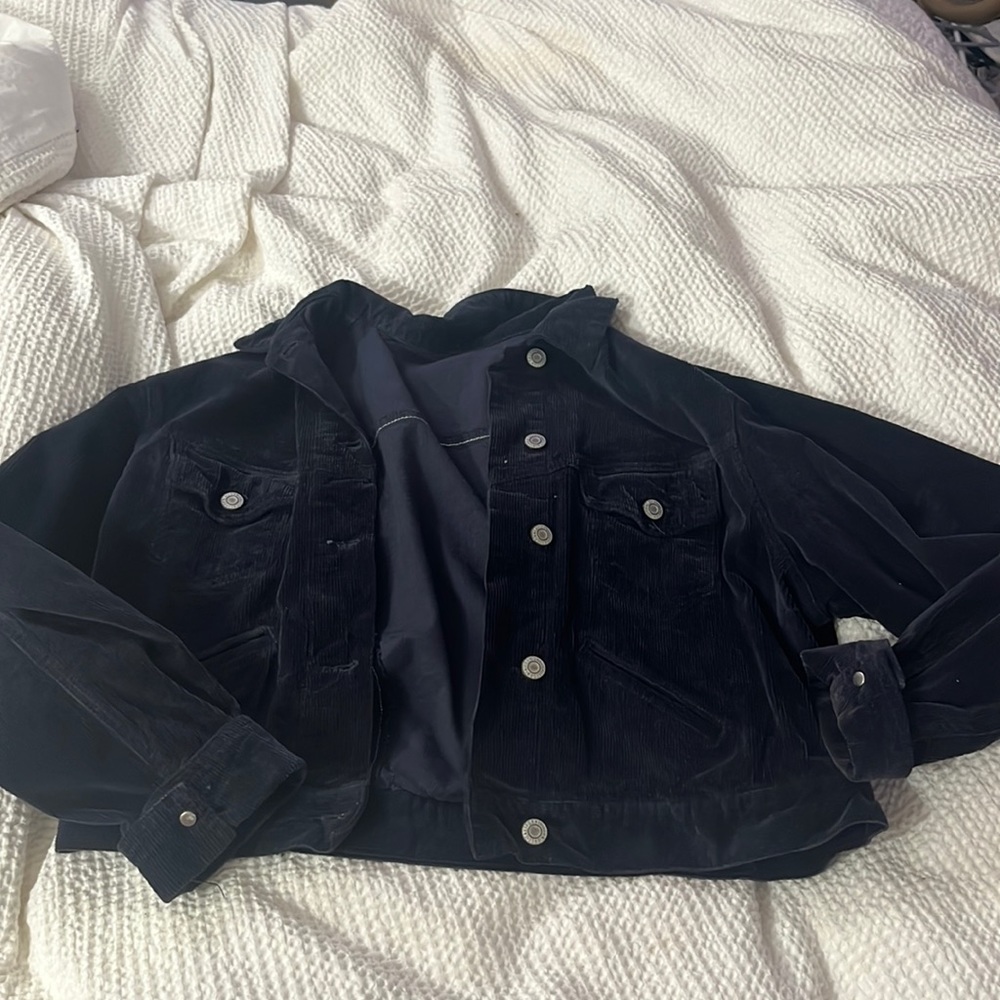 brandy melville velvet jean jacket